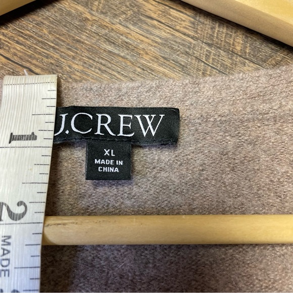 J Crew V-Neck Cardigan Sweater Supersoft Yarn Crystals Rhinestones Tan Brown XL - Picture 7 of 12